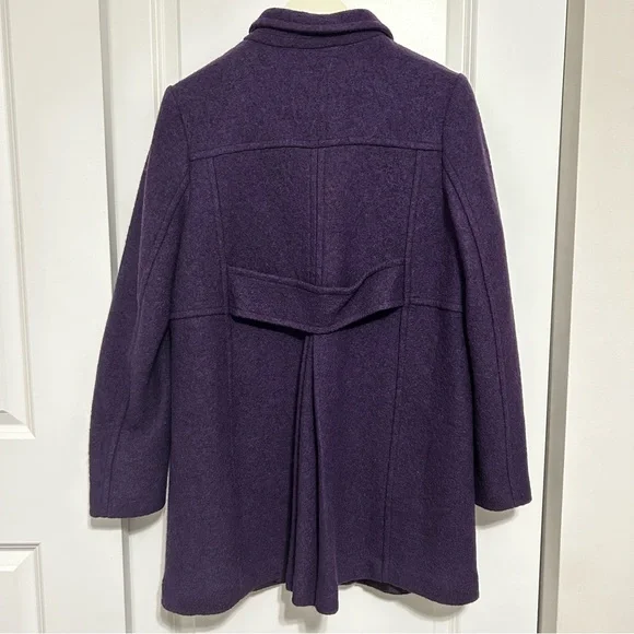 Lands’ End Women’s Wool Blend Pea Coat Purple Size 18 - Picture 7 of 11